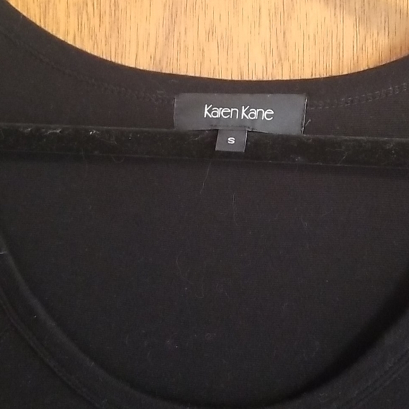 Black jersey knit dress by Karen Kane.  Sz S - Picture 2 of 5